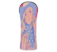 Set di coperture per mazze da golf, motivo Cowgirl Peach 4 luglio, per mazze da golf, con targhetta numerata, progettate per adattarsi a tutti i legni e conducenti