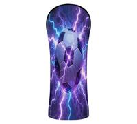 Set di coperture per mazze da golf, stile epico, per palloni da calcio, blu elettrico, accessori in pelle di alta qualità con etichette numeriche, per driver di golf ibridi