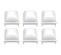 Set di coperture per pali per recinzione per piscine fuori terra, adatte a pali quadrati cavi da 1 12,7 cm, in polipropilene bianco, confezione da 6 a 48 pezzi per la sicurezza della recinzione (6