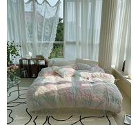 Set di coperture per Piumino trapunte tintura per tintura, Coperta Morbida per i tiri Autunnali della Primavera Estate per Tutta la Stagione per Divano del Divano (Colore: Luce, Dimensione: re 4pc)