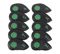 Set di coperture per teste di mazze da golf, set di coperture per teste | fondali per mazze da golf, protezione portatile, 10 protezioni in ferro in pelle sintetica, adatte a tutte le marche