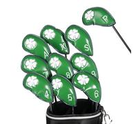 Set di coperture per teste di mazze da golf, set di coperture per teste | fondali per mazze da golf, protezione portatile, 10 protezioni in ferro in pelle sintetica, adatte a tutte le marche