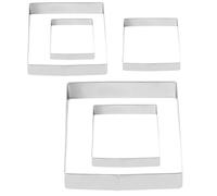 Set di Coppapasta Quadrati in Acciaio Inox 5 Pezzi Argento