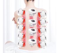 Set di coppettazione elettrica con Gua Sha, 14 pezzi, massaggiatore sottovuoto regolabile, include 3 tazze e luce rossa per alleviare il dolore muscolare