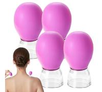 Set di coppettazione facciale, 4 pezzi, per il massaggio a vuoto della | Coppette viso per uso domestico, in viaggio, sul posto di lavoro, in salone, spa e trattamenti di bellezza