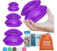 Set di coppettazione per esche - Set professionale in silicone per sollievo dal dolore muscolare e articolare, cellulite e altro (viola, 4)