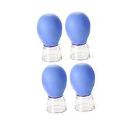 Zialofi Set di coppettazione per il viso da 4 pezzi, set di coppettazione per il viso, terapia di massaggio con aspirazione a vuoto, Blu