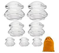 Set di coppettazione professionale in silicone, adatto per massaggio facciale e corpo, rilassamento miofasciale profondo, sollievo dal dolore, rilassamento muscolare e altro ancora, 7 pezzi,