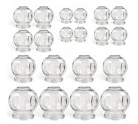 Set di coppettazioni in vetro, coppette per massaggio sottovuoto per rilassamento muscolare e sollievo dal dolore, in vetro Hijama Hacamat, coppettazione Cupping Banki (20 pezzi, 5 taglie)