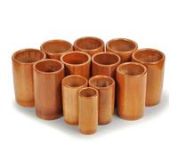 Set di coppette in bambù da 18/20/24 pezzi for terapia del fuoco e assorbimento dell'umidità in spa(20 cups set)