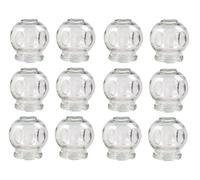 Set di coppette in vetro, coppette per il fuoco, massaggio sottovuoto per il rilassamento muscolare e il sollievo dal dolore, coppettazione Hijama Hacamat, terapia, Cupping Banki (12 pezzi, 7,5 cm)