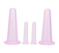 Set di coppette massaggianti in silicone, 4 pezzi, mini coppette massaggianti per il viso, aiutante per la cura della pelle, collo, schiena, occhi, tazze massaggianti, sicure da usare, non