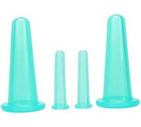 Set di coppette massaggianti in silicone, 4 pezzi, mini coppette massaggianti per il viso, per la cura della pelle, collo, schiena, occhi, sicure da usare, non preoccuparti delle ustioni, prodotti per