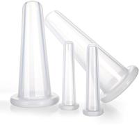 Set di coppette per massaggi trasparenti in silicone, 4 pezzi, per la cura della pelle, collo, schiena, occhi, massaggi, prodotti per la salute, strumenti per massaggi, salute e casa, sicuri da usare