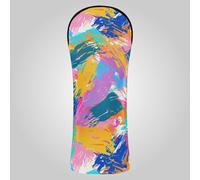 Set di copri mazza da golf con schizzi colorati di vernice, con etichette intercambiabili n° progettate per adattarsi a tutti i legni e conducenti