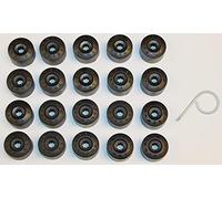 Set di Copribulloni originali incisi VW Volkswagen in lega, da 17 mm con dadi di bloccaggio ed estrattore incluso