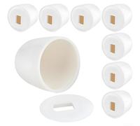 Set di copribulloni per WC, 16 pezzi, stile rotondo, per basi WC standard a due bulloni in proprietà domestiche e in affitto (8)