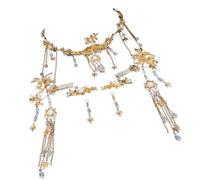 Set di copricapi da sposa fatto a mano, con nappe, accessorio unico per capelli per eleganza tradizionale da matrimonio, accessorio unico per capelli