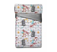 Set di copripiumino Hosteline YOUNG Grigio Singolo 3 Pezzi