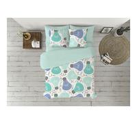 Set di copripiumino Pierre Cardin Ideas Multicolore Blu Marino Singolo 3 Pezz