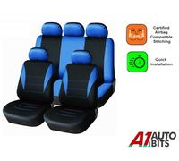 Set Di Coprisedili Completi In Tessuto Blu E Nero Per Dacia, KIA, Mini Cooper