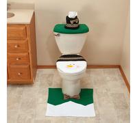 Set Di Coprisedili E Tappeto Da Bagno Di Frosty The Snowman Natalizio Da 3 Pezzi