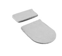 Set di copriwater morbido e tappetino for serbatoio, confezione da 2 accessori bagno elastici universali(White)