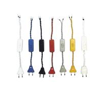 Set di corda di seta intrecciata 2 m 2 x 0,75 mm + connettore + interruttore bianco. Ideale per i tuoi progetti di illuminazione e artigianato, offrendo qualità e stile in ogni dettaglio.