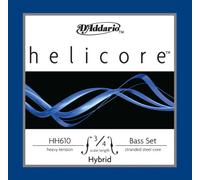Set di corde D'Addario Helicore Hybrid per contrabbasso, scala 3/4, tensione forte