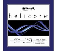 Set di corde D'Addario Helicore per violino con corda E wound, Scala 4/4, Tensione Bassa, Set completo-Wound E