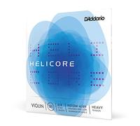Set di Corde d'Addario Helicore per Violino con Corda e Wound, Scala 4/4, Tensione Forte, Set completo-Wound E