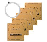 Set di corde di ricambio per ukulele, set da 5 pezzi per riparazione - Set di corde per ukulele, per principianti, professionisti, amanti della musica, hobbisti, dilettanti, pratica, tensione