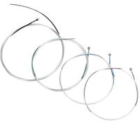 Set di corde in argento tedesco per violoncello - G-D-per A 4/4 e 3/4 full size, anima in acciaio con estremità codificate a colori e busta di stoccaggio, trattamento intelligente