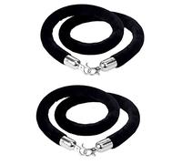 Set di corde in velluto - 2 pezzi 3 m divisore coda con Hoo argento, ideale per teatro, banca, hotel, centro commerciale ed eventi di controllo della folla corde partit