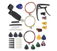 set di corde per chitarra acustica 6 corde Kit di ricambio per corde per chitarra Set di accessori per cambiare il pacchetto di strumenti Pick Holder Bridge Pin plettri per chitarra per chitarra acust