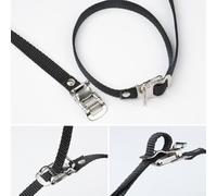 Set di corde per pedali con clip antiscivolo per lacci e vite di fissaggio per punta della scarpa progettata per migliorare la presa del piede e il controllo del ciclismo (A)