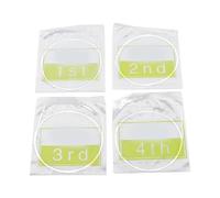 Set di corde per ukulele 4 pezzi in nylon premium, suono chiaro e brillante, corde per strumenti facili da installare, per riparazione, sostituzione, bianco, adatte per la maggior