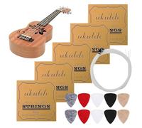 Set di corde per ukulele - Costruzione in nylon Kit di sostituzione da 5 pezzi Design aderente Durevole Accessorio per la manutenzione dello strumento musicale Confezione compatta da 10x10 cm | Concer