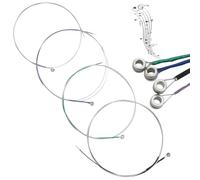 Set di corde per viola, 2 confezioni, configurazione completa A D G C, anima in acciaio, estremità nichelate, involucro in cromo nichel, lunghezza 65,6 cm per la sostituzione delle corde