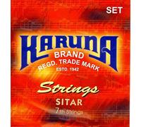 set di corde sitar, marca karuna, 7 corde principali, Kharaj Pancham, senza tarabh