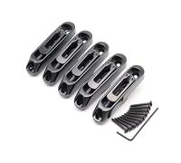 Set di cordiere for selle for ponte singolo singolo da 5 pezzi for chitarra compatibile con parti di basso for chitarra elettrica a 5 corde (Color : 5pcs Black)