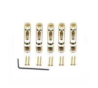 Set di cordiere for selle for ponte singolo singolo da 5 pezzi for chitarra compatibile con parti di basso for chitarra elettrica a 5 corde (Color : 5pcs Gold)