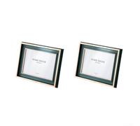 Set di cornici per 12 foto da 7 x 17 8 cm, tra cui due cornici dallo stile moderno e possibilità di visualizzare immagini in più orientamenti a casa (verde)