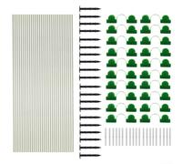 Set di cornici per serra 2 in 1 fai da te in metallo per aiuole e verdure, robusto telaio protettivo con picchetti contro il gelo, accessori per piante resistenti alle intemperie, per giardino e
