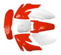 Set di corpi da parafango del parafango della plastica con 70 crf70 bici sporco 110cc 125cc 150cc da 160 cc bici da pit e modelli simili di materie plastiche complete(4 RED 3 WHITE)