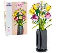 Set di costruzione bouquet di tulipani in vaso 1250 pezzi