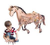 Set Di Costruzione Con Forme Di Animali Per Bambini | Giocattoli Mattoncini Per La Prima Infanzia | Cavallo di Legno da Montare per Ragazzi e Ragazze
