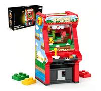 Set di costruzione di mobili arcade retrò per adulti, kit modello classico da gioco anni '90, display portatile con schermo rotante, memorabilia da collezione Pixel-Art regalo per papà, nonno