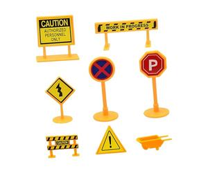 Set di costruzione educativo, 8 pezzi, cartello stradale città, casa delle bambole di sicurezza per bambini, esposizione, progetti di modellismo, segnali stradali