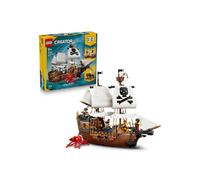 Set di costruzione LEGO Creator 3-in-1 31387 Barca Pirata Mitica 3 modelli 5 mini-figurine Blu - Nouvo